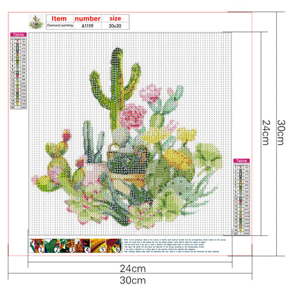 Cactus - Full Round Drill Diamond Painting 30*30CM