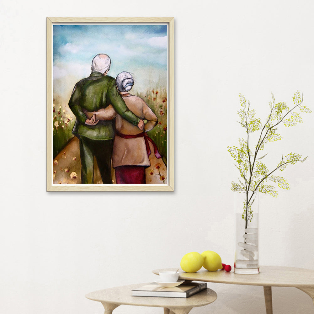 Grandparents - Full Round Drill Diamond Painting 30*40CM