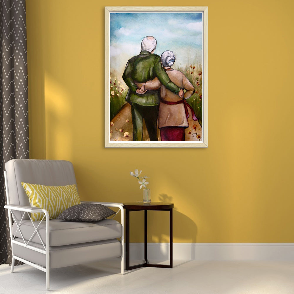 Grandparents - Full Round Drill Diamond Painting 30*40CM