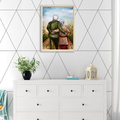Grandparents - Full Round Drill Diamond Painting 30*40CM