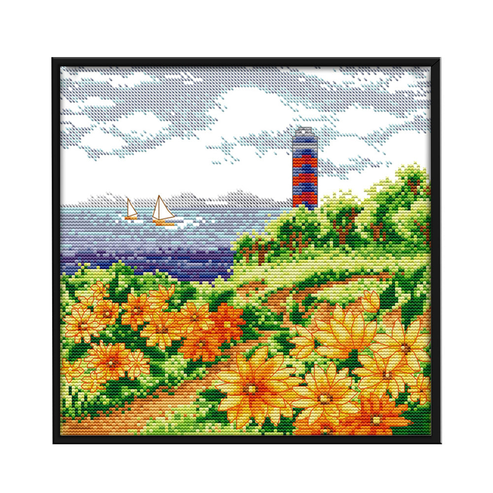 Scenery - 14CT Stamped Cross Stitch 29*29CM