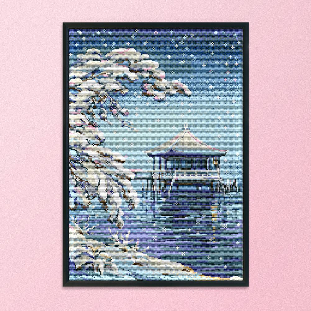 Pavilion - 14CT Stamped Cross Stitch 34*46CM