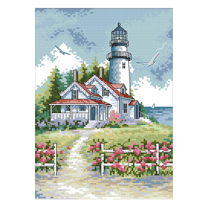 Lighthouse- 14CT Stamped Cross Stitch 21*30CM