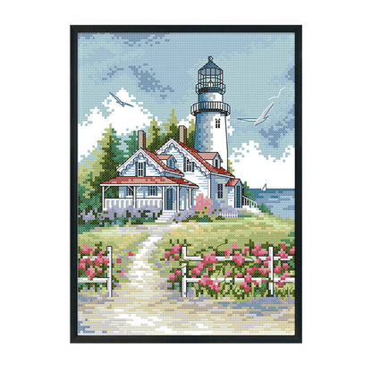 Lighthouse- 14CT Stamped Cross Stitch 21*30CM