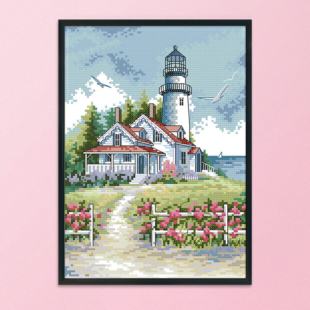 Lighthouse- 14CT Stamped Cross Stitch 21*30CM