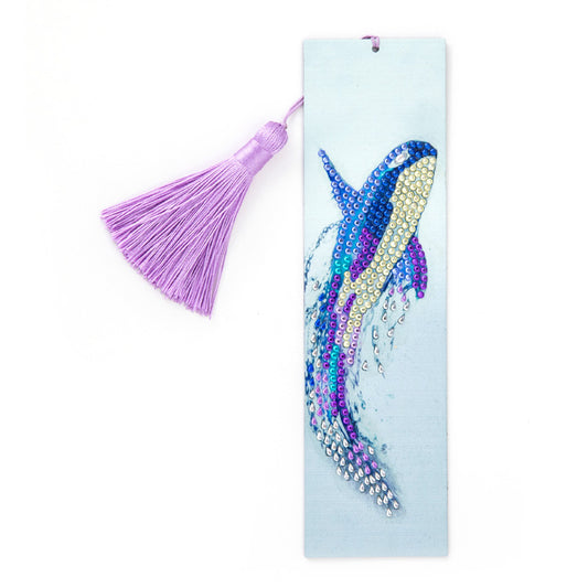 Special Shaped 5D DIY Cartoon Tassel Leather Art Diamond Painting Bookmark