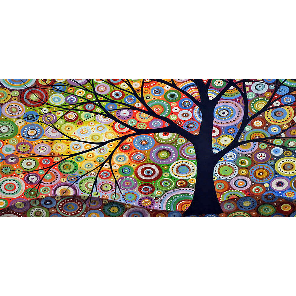 Tree - Full Round Drill Diamond Painting 80*40CM