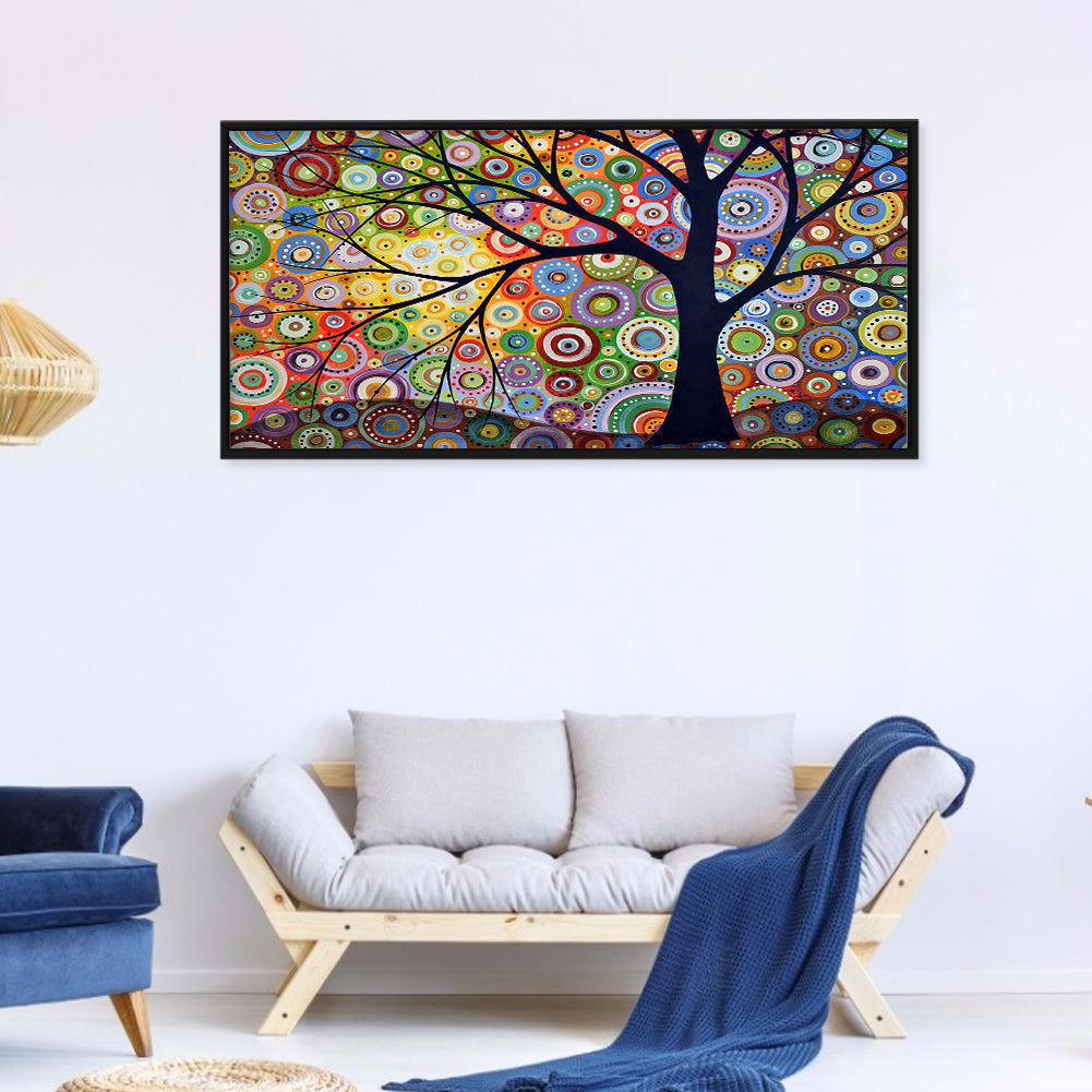 Tree - Full Round Drill Diamond Painting 80*40CM