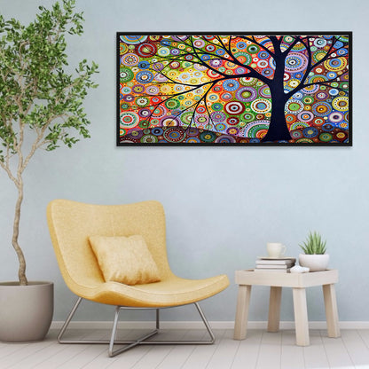 Tree - Full Round Drill Diamond Painting 80*40CM