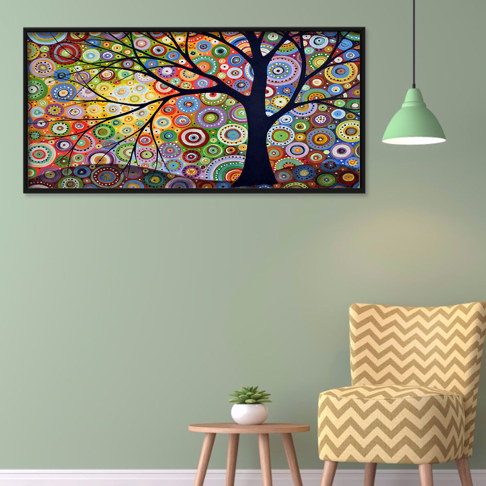 Tree - Full Round Drill Diamond Painting 80*40CM