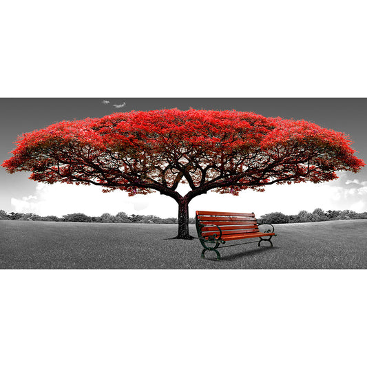 Red Tree - Full Round Drill Diamond Painting 80*40CM