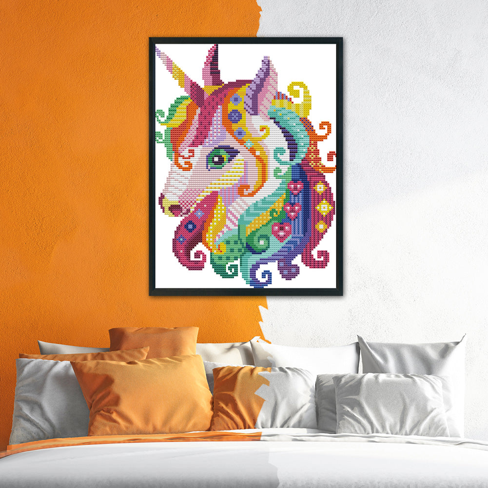 Horse- 14CT Stamped Cross Stitch 30*22CM