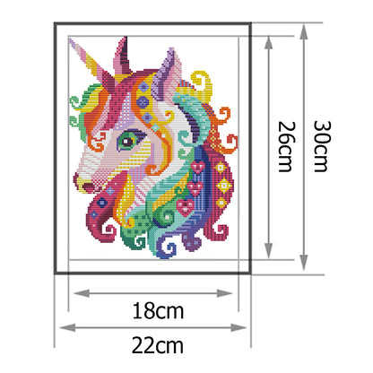 Horse- 14CT Stamped Cross Stitch 30*22CM