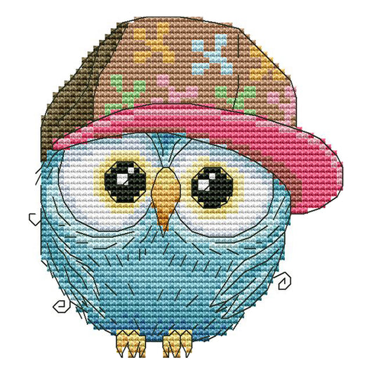 Owl- 14CT Stamped Cross Stitch 16*15CM