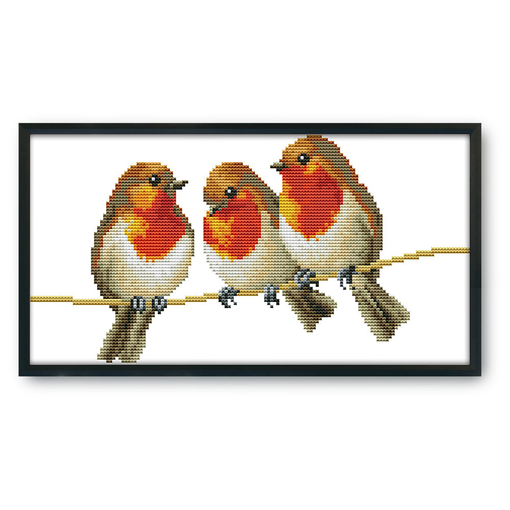 Bird- 14CT Stamped Cross Stitch 34*19CM