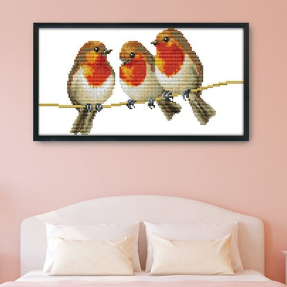 Bird- 14CT Stamped Cross Stitch 34*19CM