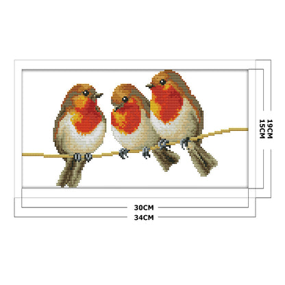 Bird- 14CT Stamped Cross Stitch 34*19CM