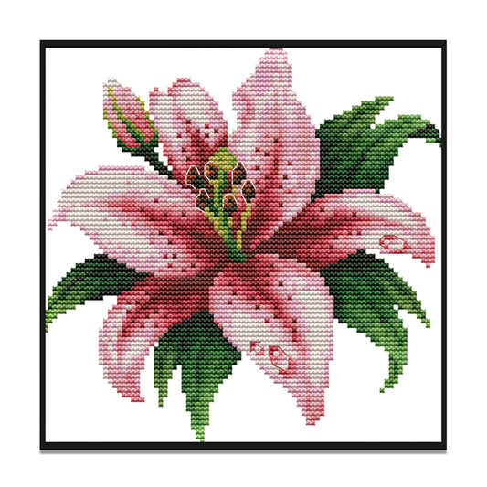 Lily- 14CT Stamped Cross Stitch 21*20CM