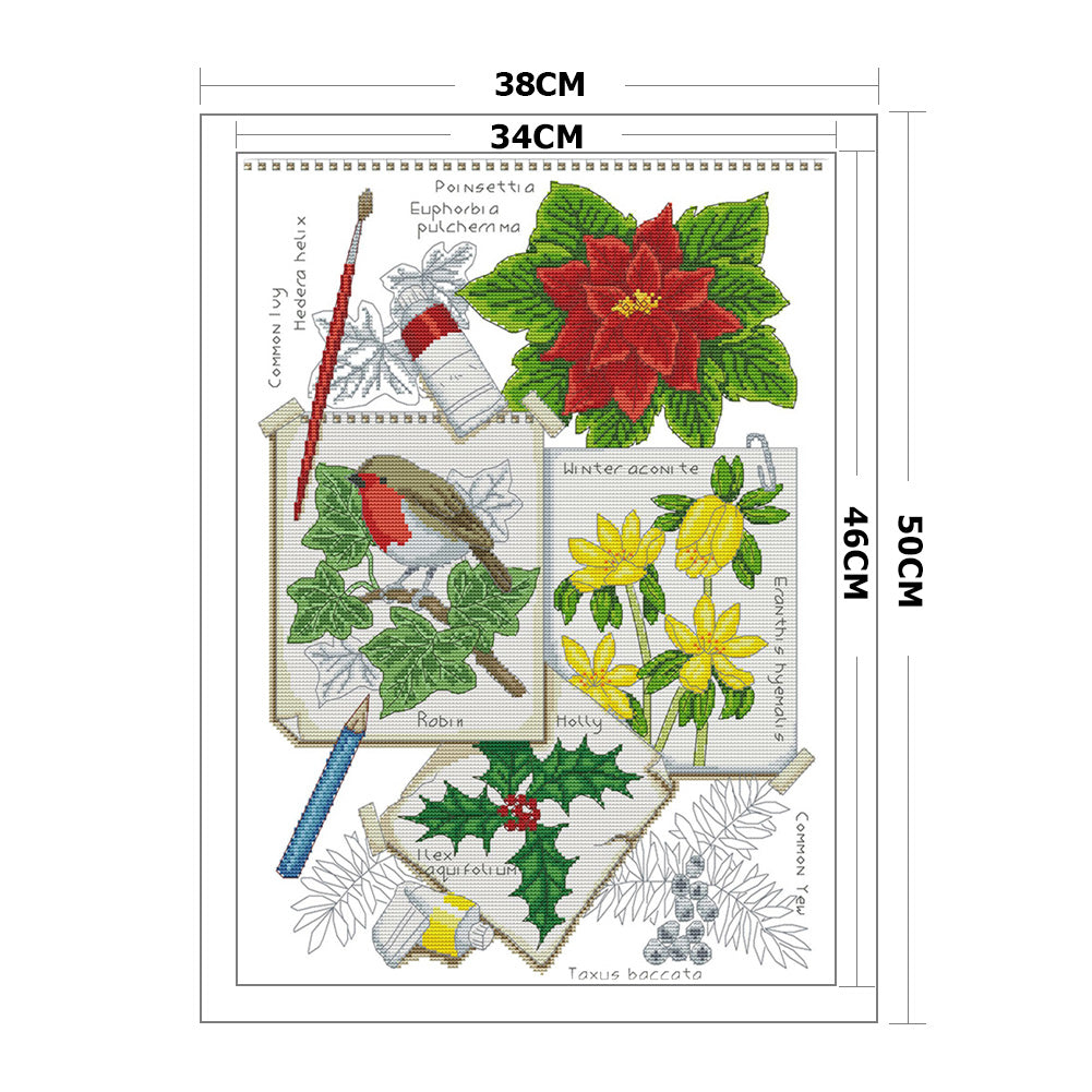 Winter - 14CT Stamped Cross Stitch 38*50CM