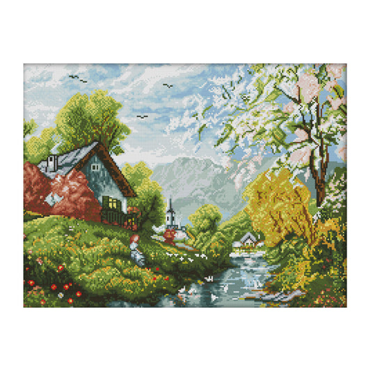 Sky - 14CT Stamped Cross Stitch 52*41CM