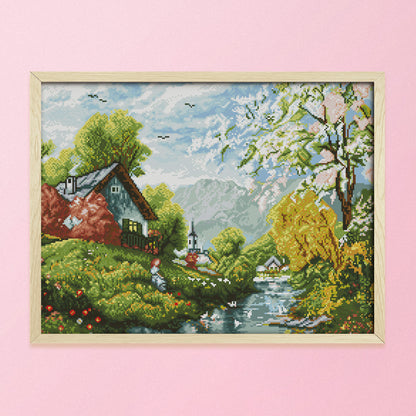 Sky - 14CT Stamped Cross Stitch 52*41CM