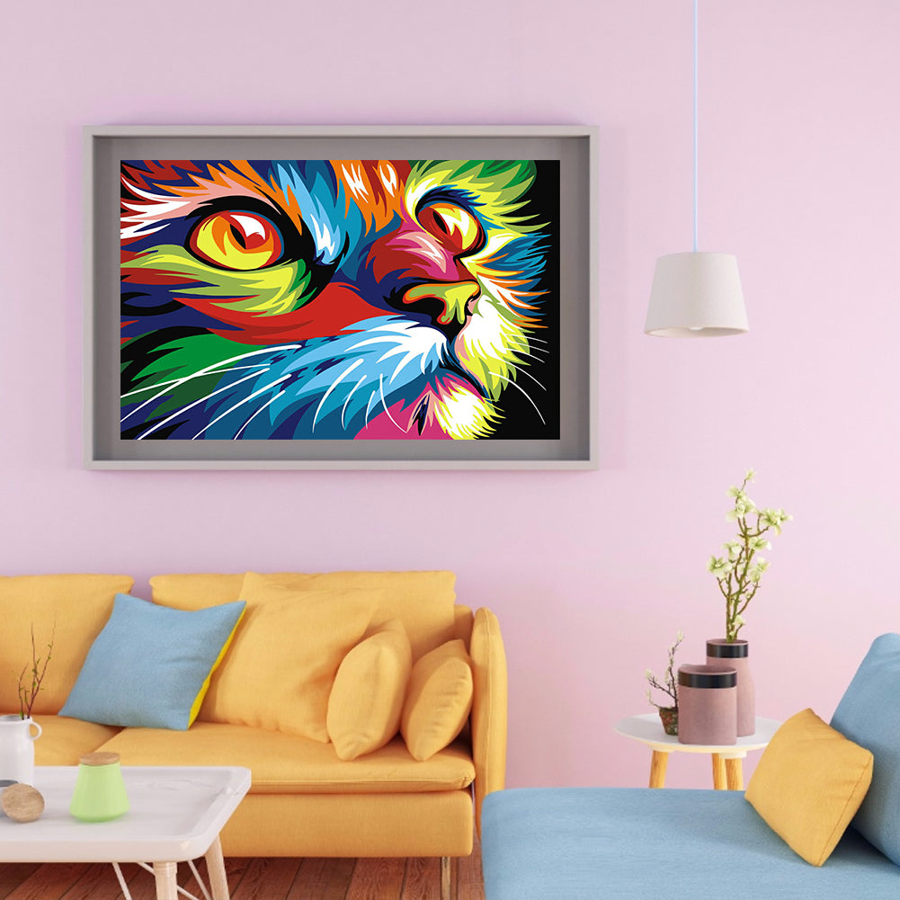 Cat - Full Round Drill Diamond Painting 30*40CM