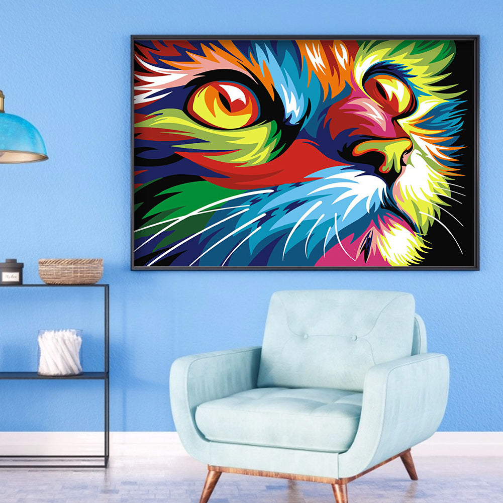 Cat - Full Round Drill Diamond Painting 30*40CM