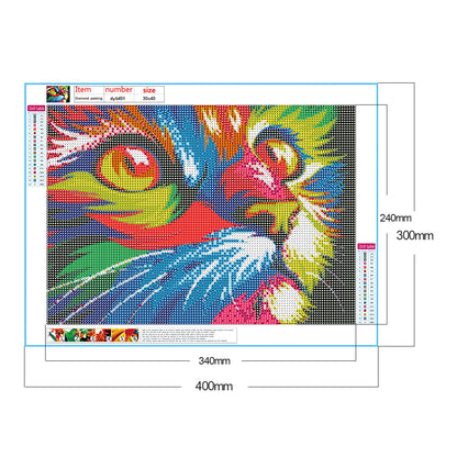 Cat - Full Round Drill Diamond Painting 30*40CM