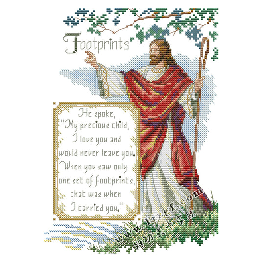 Jesus - 14CT Stamped Cross Stitch 21*30CM