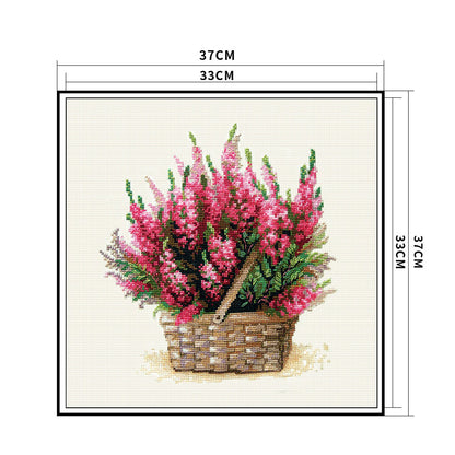 Flower - 11CT Stamped Cross Stitch 37*37CM