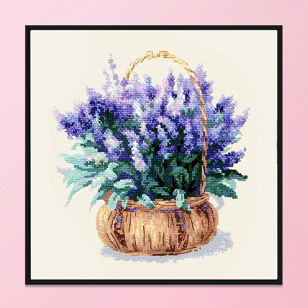 Flower - 11CT Stamped Cross Stitch 37*37CM