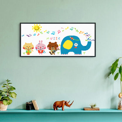 Cartoon - 11CT Stamped Cross Stitch 75*42CM