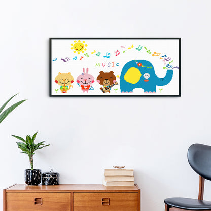 Cartoon - 11CT Stamped Cross Stitch 75*42CM