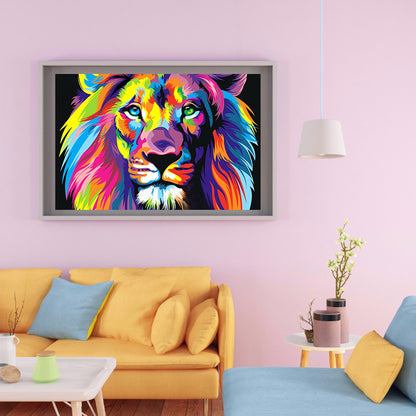 Male Lion - Full Round Drill Diamond Painting 40*30CM