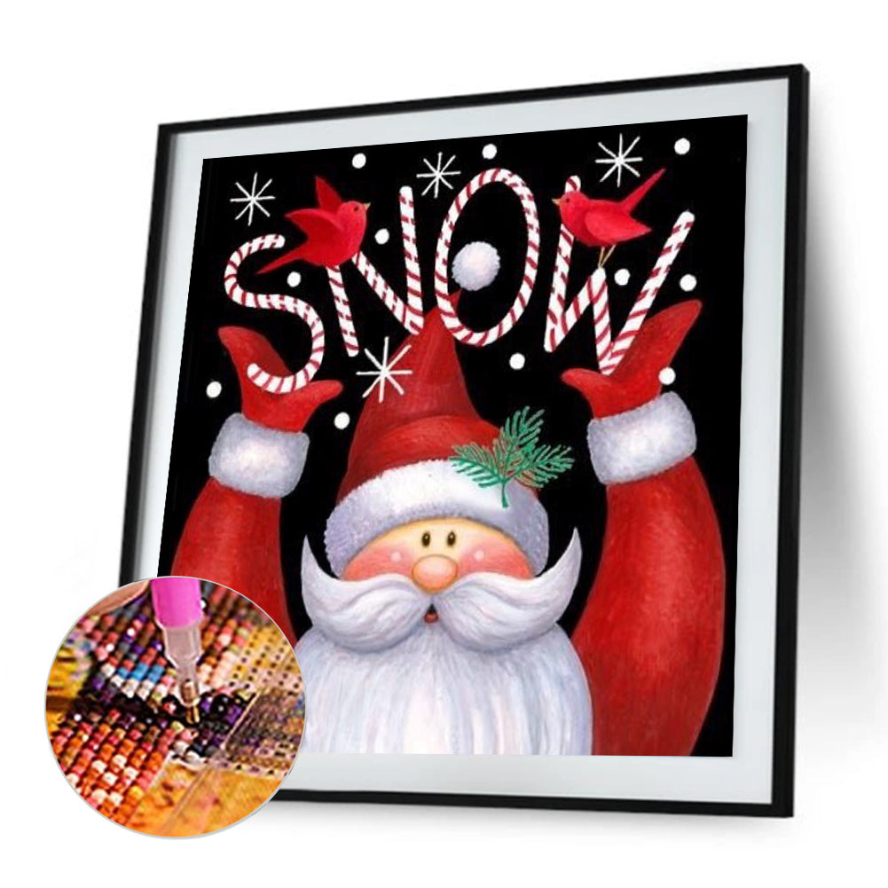 Snowman Santa - Full Round Drill Diamond Painting 30*30CM