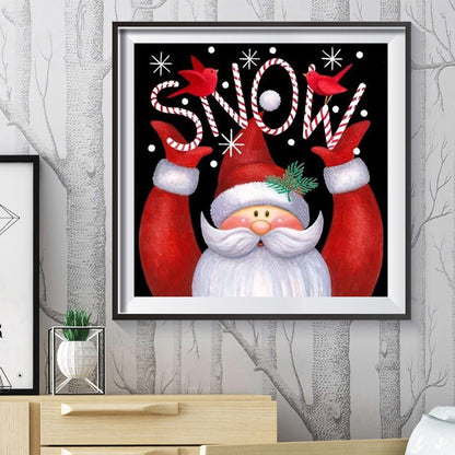 Snowman Santa - Full Round Drill Diamond Painting 30*30CM