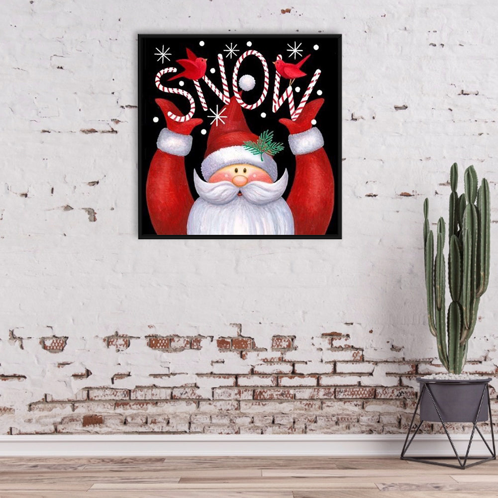 Snowman Santa - Full Round Drill Diamond Painting 30*30CM