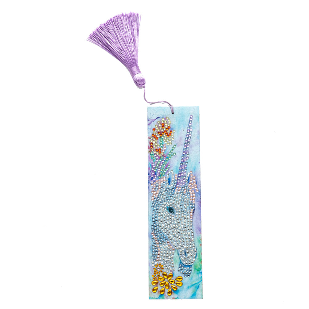 Tassel DIY Special Shape Drill Diamond Painting Animal Leather Bookmark Kit