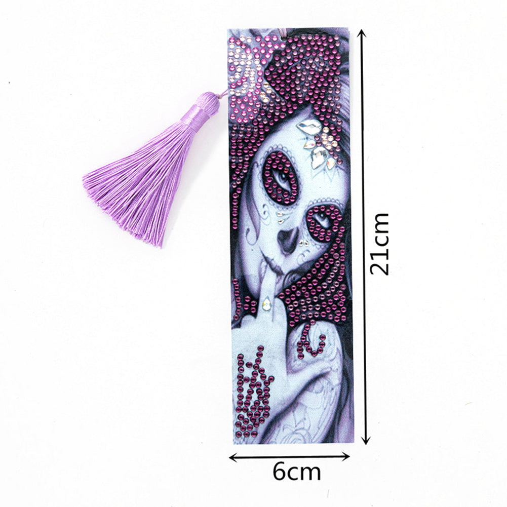 Tassel DIY Special Shape Drill Diamond Painting Animal Leather Bookmark Kit