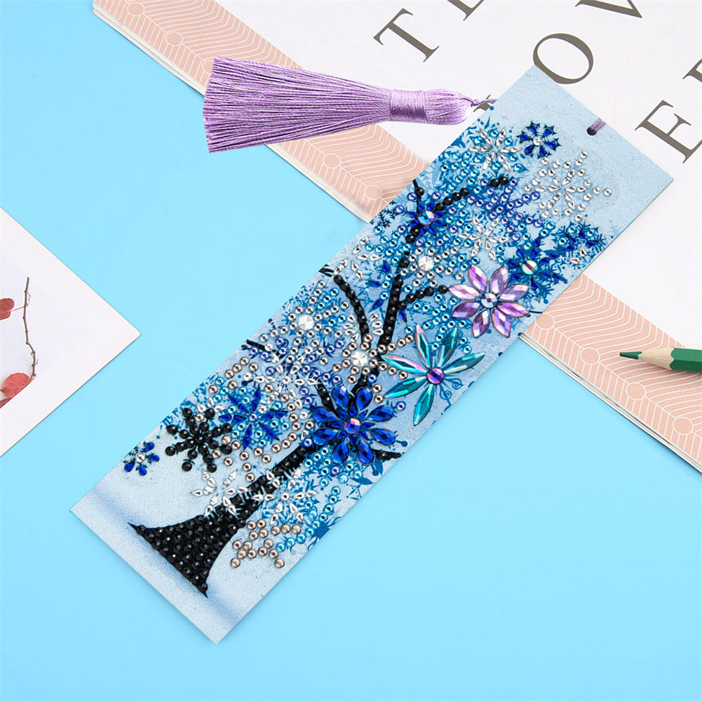 Tassel DIY Special Shape Drill Diamond Painting Animal Leather Bookmark Kit