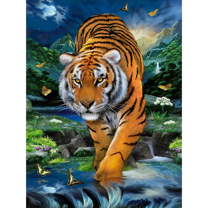 Butterfly Tiger - Full Round Drill Diamond Painting 30*40CM