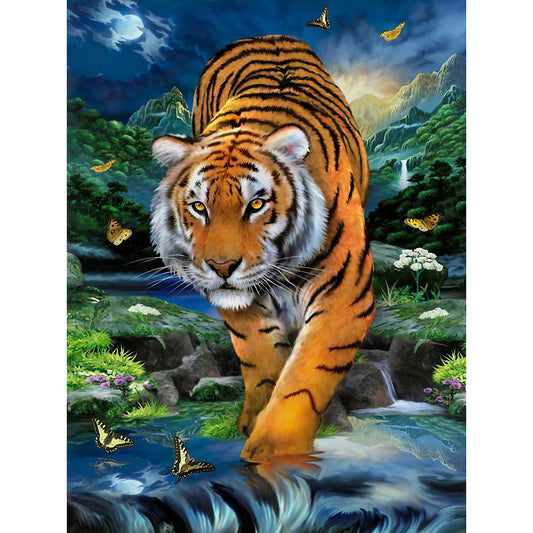 Butterfly Tiger - Full Round Drill Diamond Painting 30*40CM