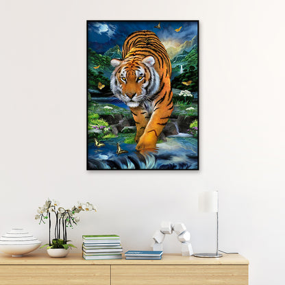 Butterfly Tiger - Full Round Drill Diamond Painting 30*40CM