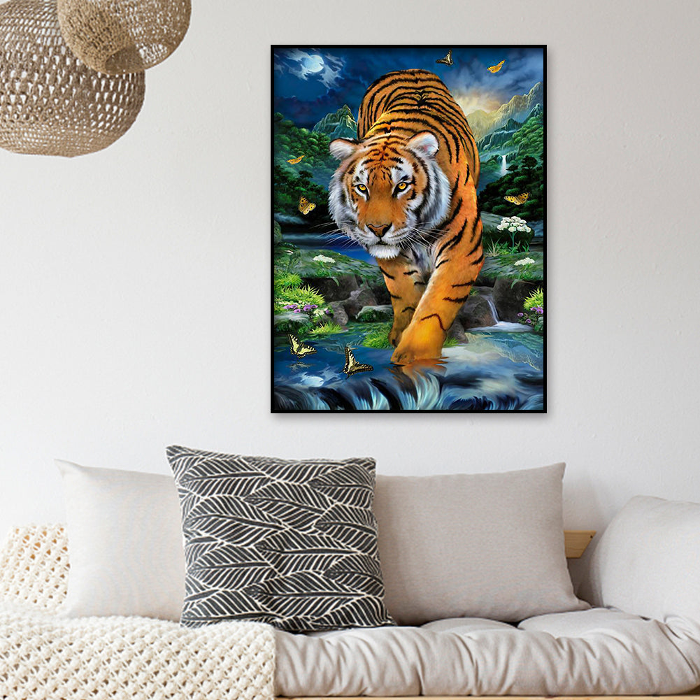 Butterfly Tiger - Full Round Drill Diamond Painting 30*40CM