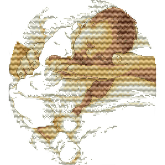 Girl - 14CT Stamped Cross Stitch 29x32CM