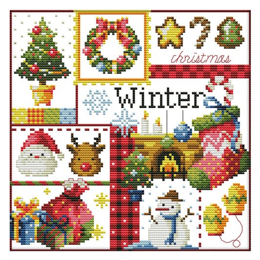 Winter- 14CT Stamped Cross Stitch 27*27CM