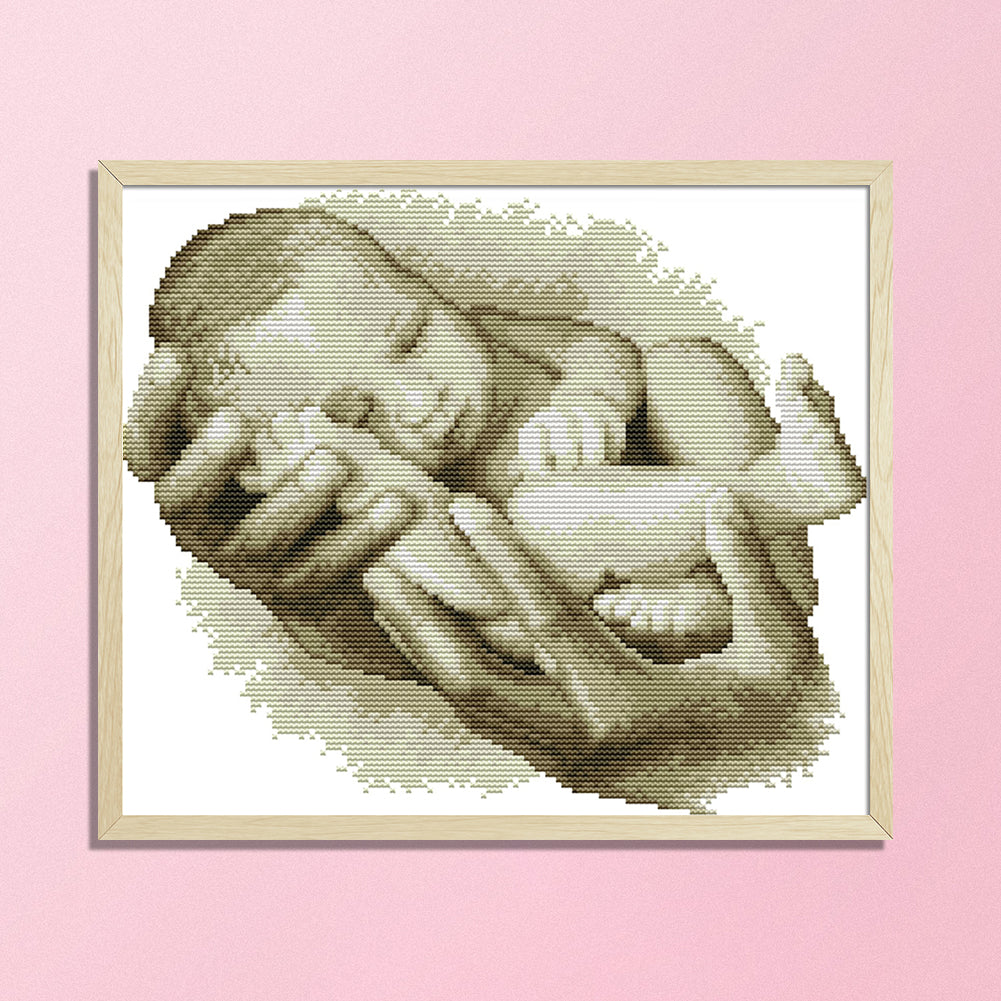 Portrait - 14CT Stamped Cross Stitch 34 x33CM