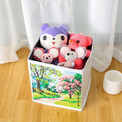 DIY Diamond Painting Folding Storage Box Desktop Sundries Organizer Bins