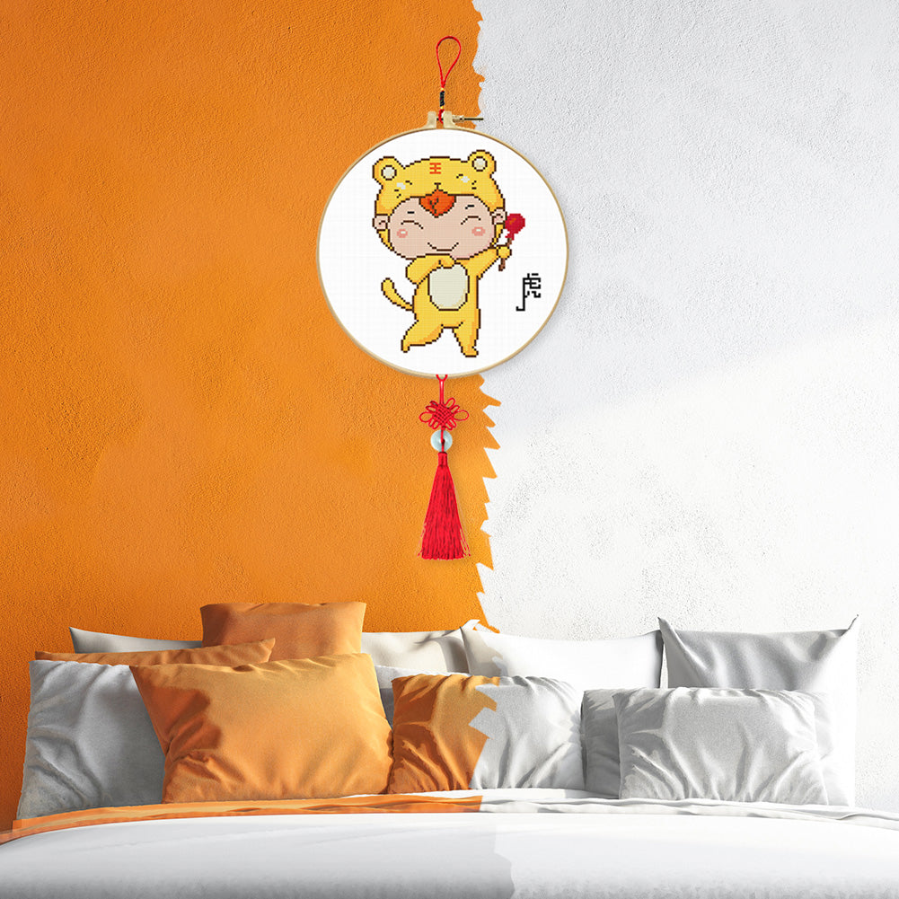 Durable Animal - 11CT Stamped Cross Stitch 37*37CM