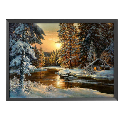 Landscape - 14CT Stamped Cross Stitch 50*40CM